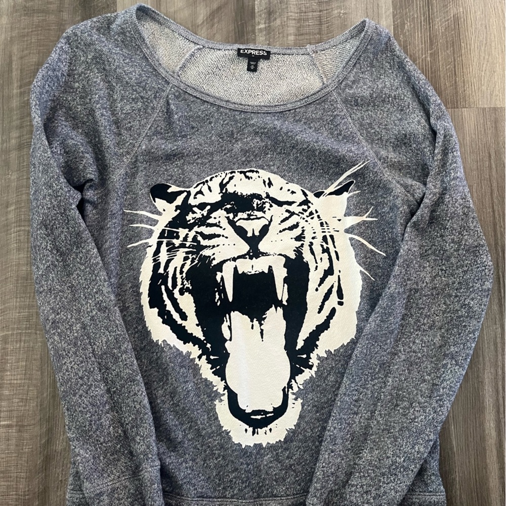 Express Women’s Top Tiger Print - M